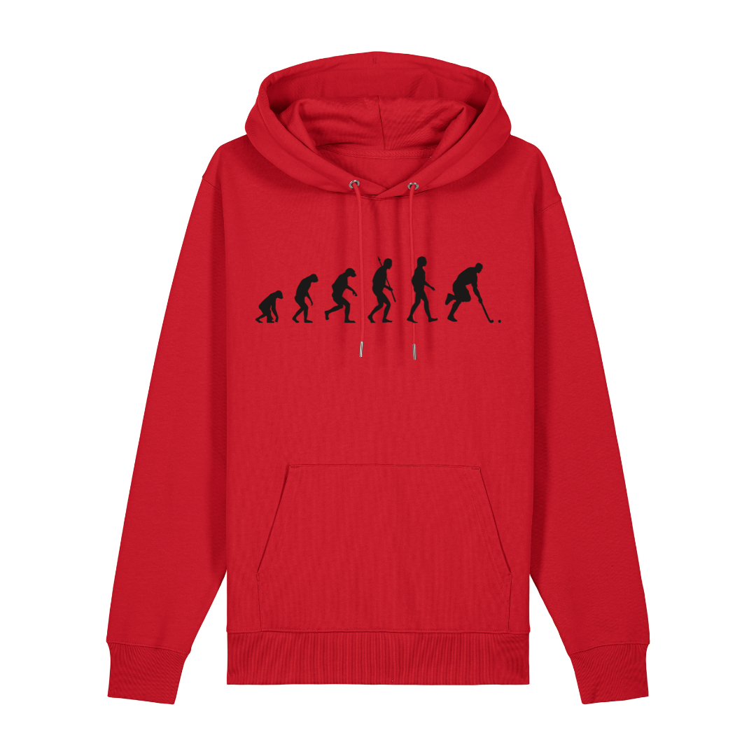OurEvolution Hoodie Rot mit Schwarzer Schrift