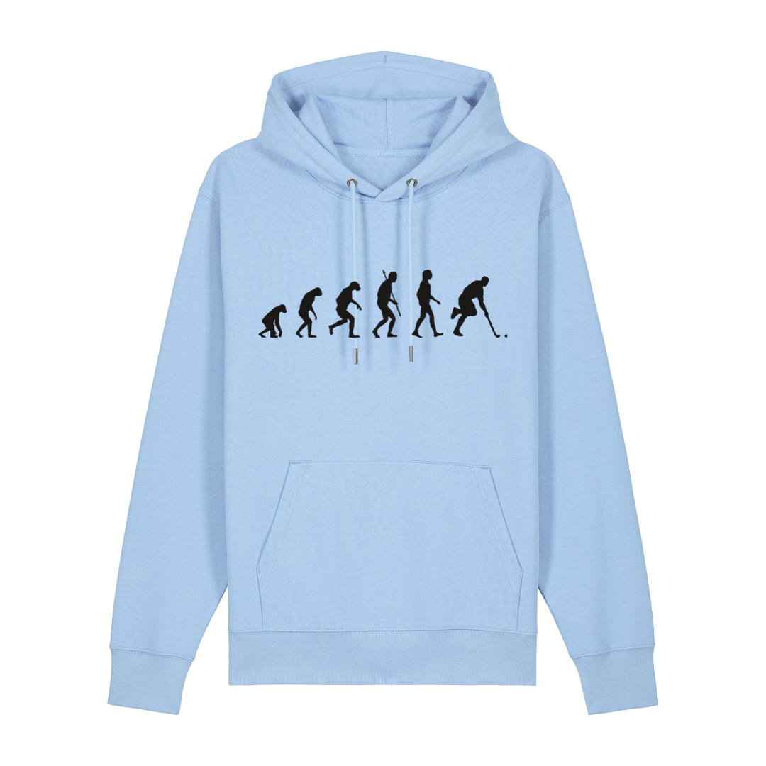 OurEvolution Hoodie Blue Soul mit Schwarzer Schrift