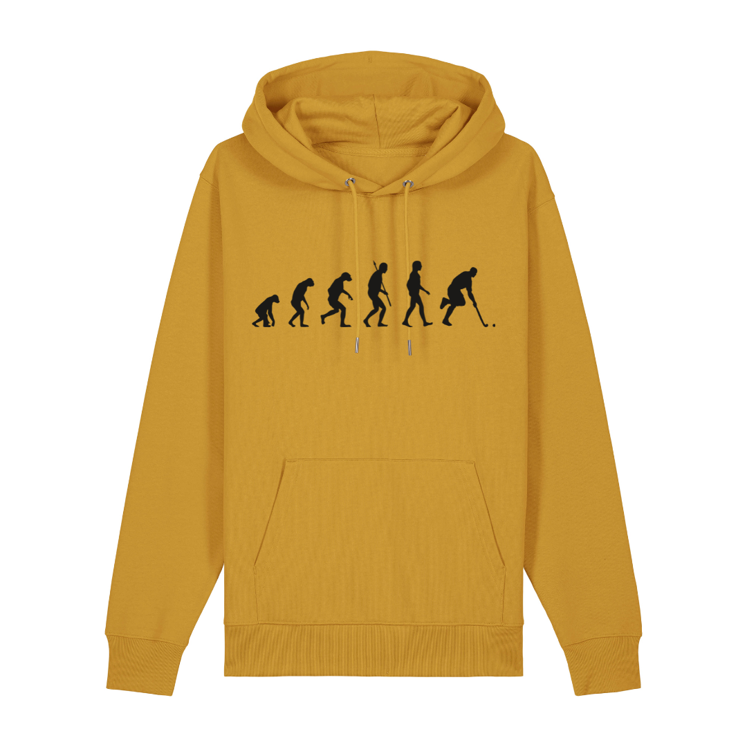 OurEvolution Hoodie Ochre mit Schwarzer Schrift