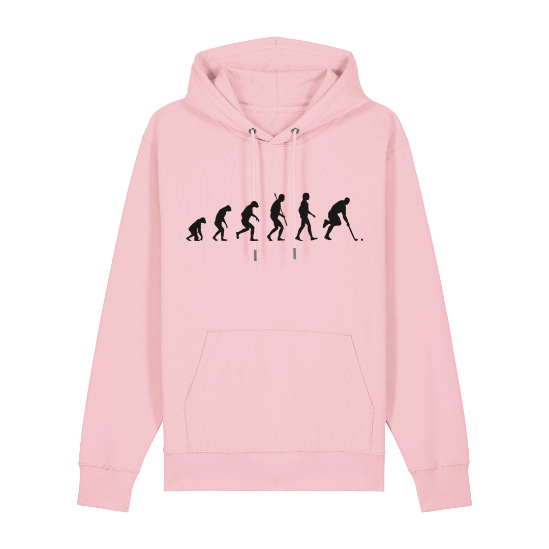 OurEvolution Hoodie Cotton Pink mit Schwarzer Schrift