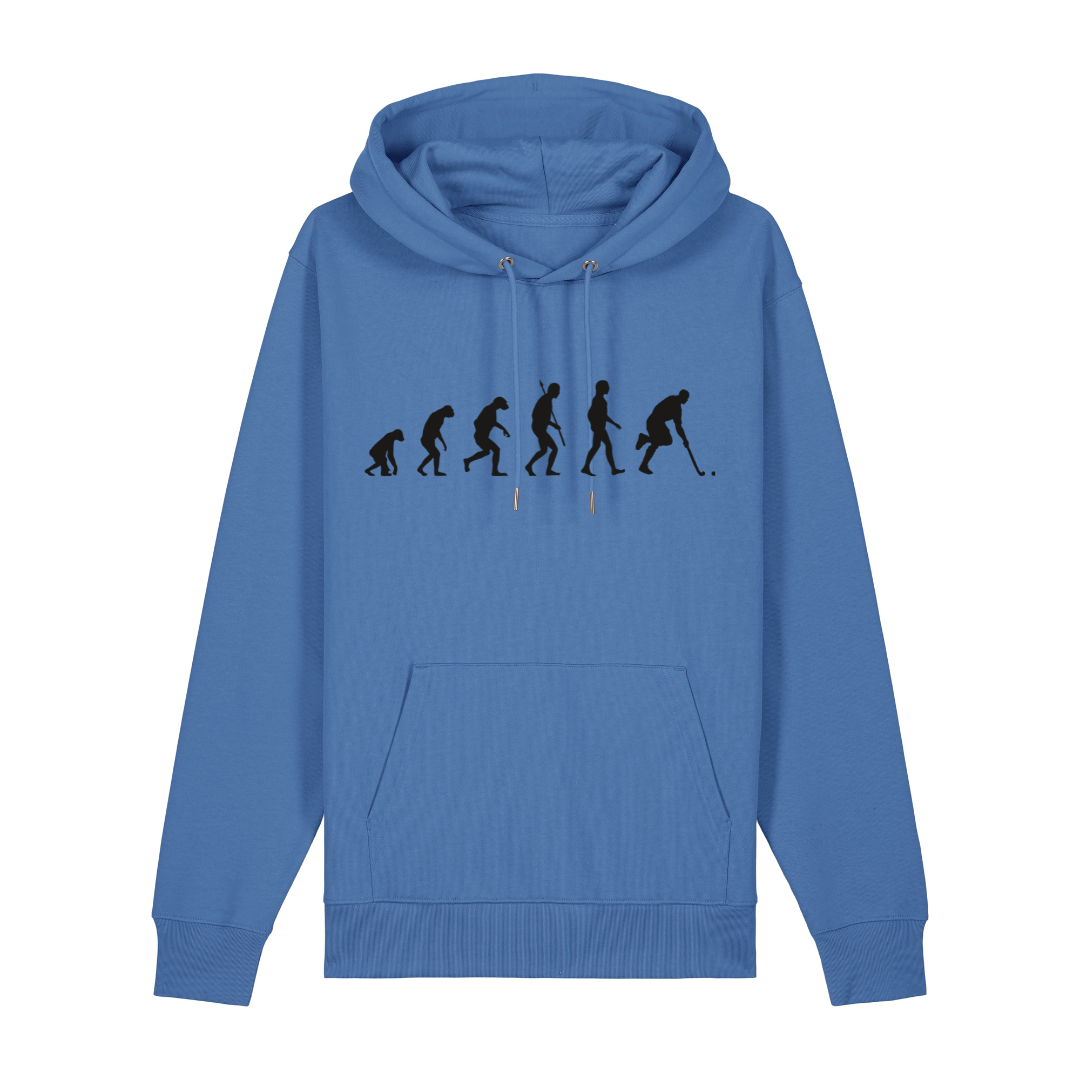 OurEvolution Hoodie Bright Blue mit Schwarzer Schrift