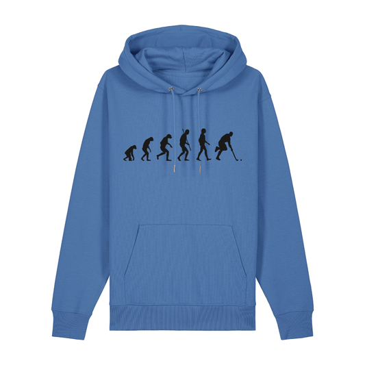OurEvolution Hoodie Bright Blue mit Schwarzer Schrift
