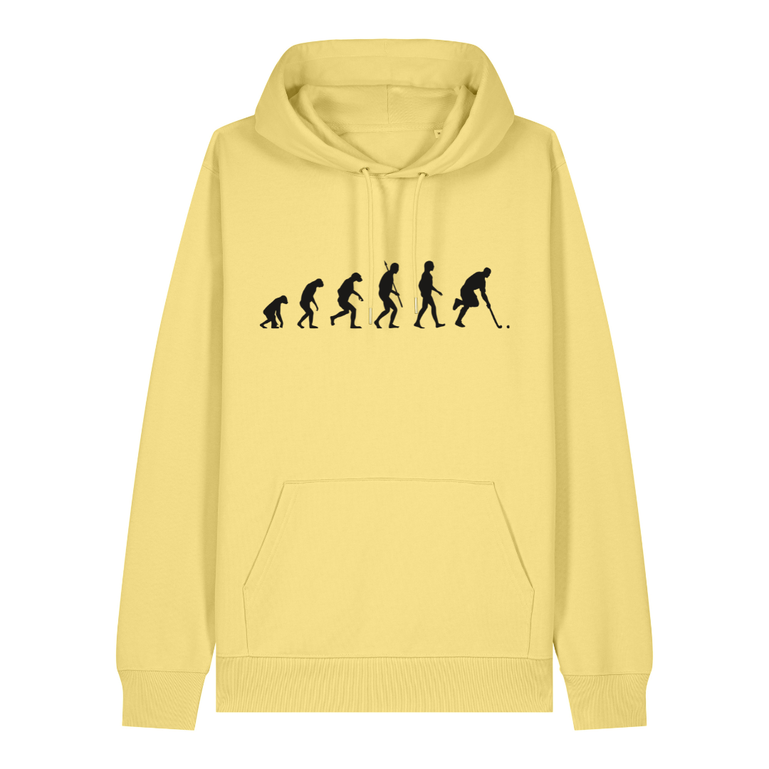 OurEvolution Hoodie Viva Yellow mit Schwarzer Schrift