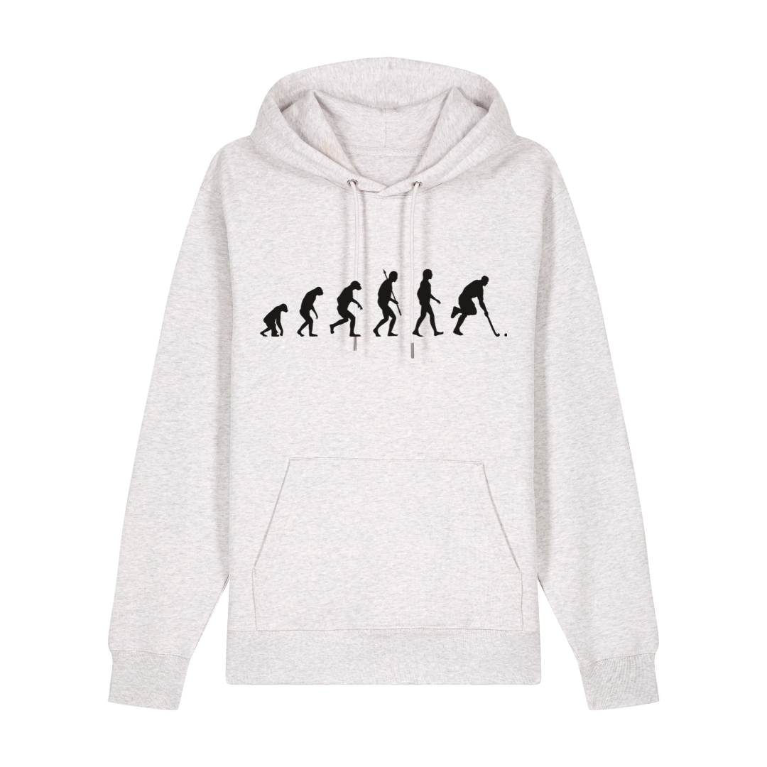 OurEvolution Hoodie Cool Heather mit Schwarzer Schrift