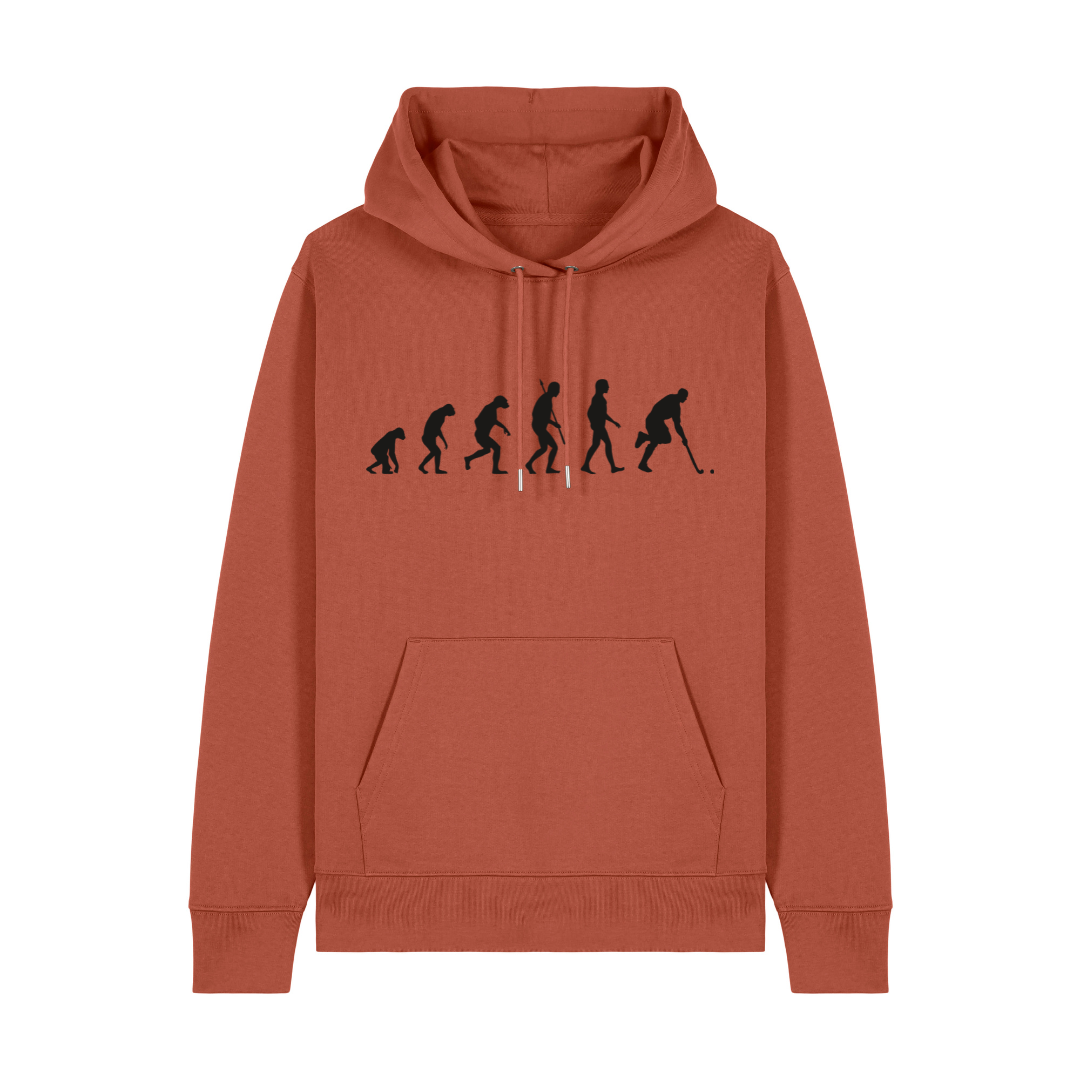 OurEvolution Hoodie Heritage Brown mit Schwarzer Schrift
