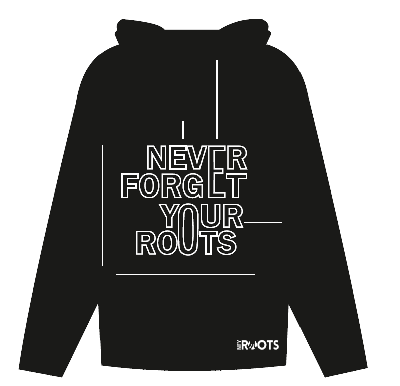 Roots - Hoodie Schwarz