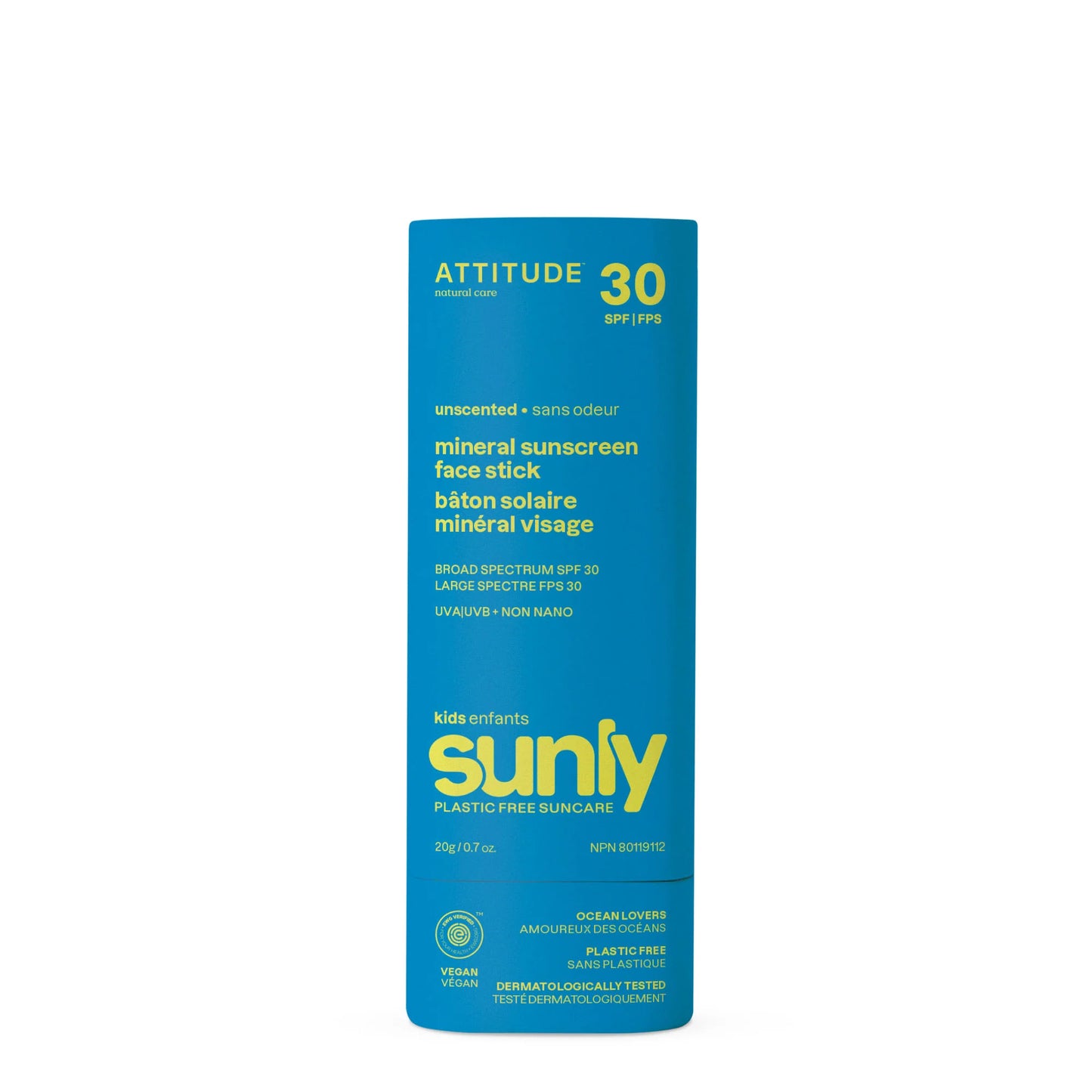 Kids mineral sunscreen face stick SPF 30 - 20g