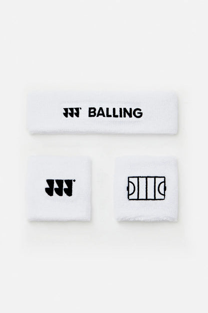 Balling - Schweißband-Set Weiß