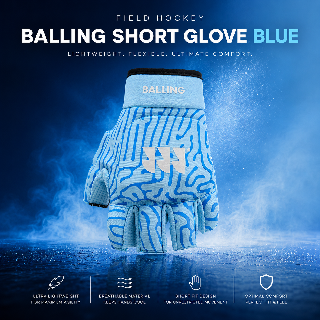 Balling - Venture2 Short Glove Blue