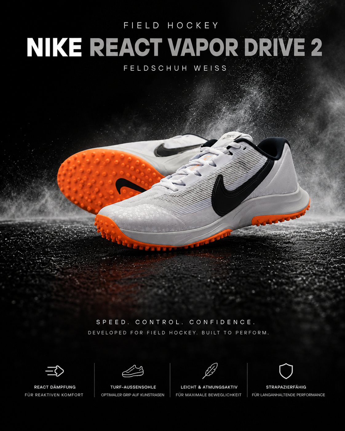 Nike - React Vapor Drive 2 Feldschuh Weiß