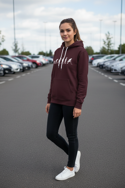 OurEvolution Hoodie Red Brown mit Weißer Schrift