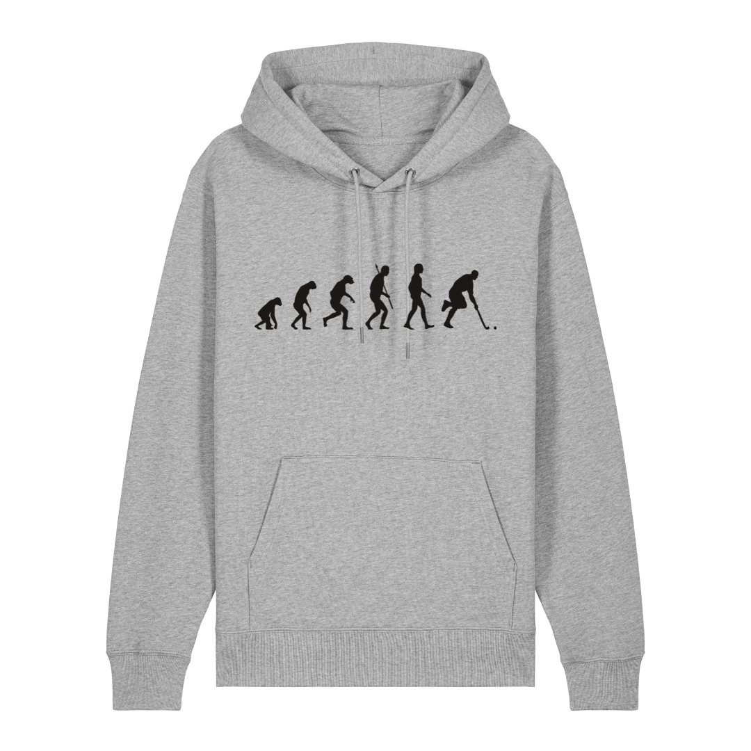 OurEvolution Hoodie Heather Grey mit Schwarzer Schrift