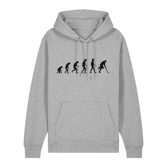 OurEvolution Hoodie Heather Grey mit Schwarzer Schrift