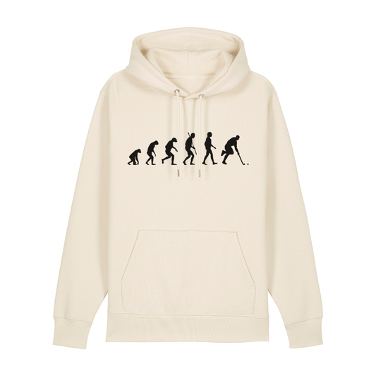 OurEvolution Hoodie Natural Raw mit Schwarzer Schrift