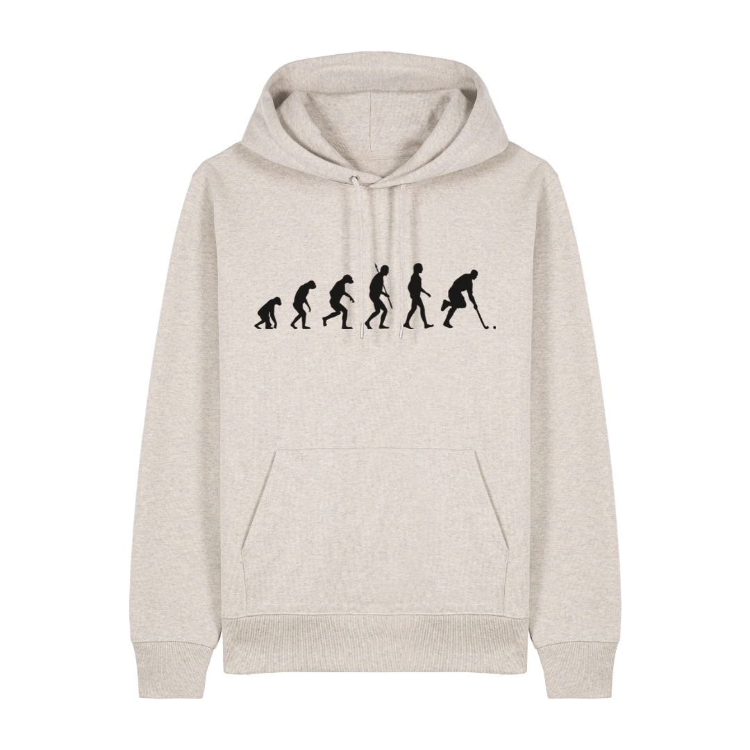 OurEvolution Hoodie Heather Haze mit Schwarzer Schrift