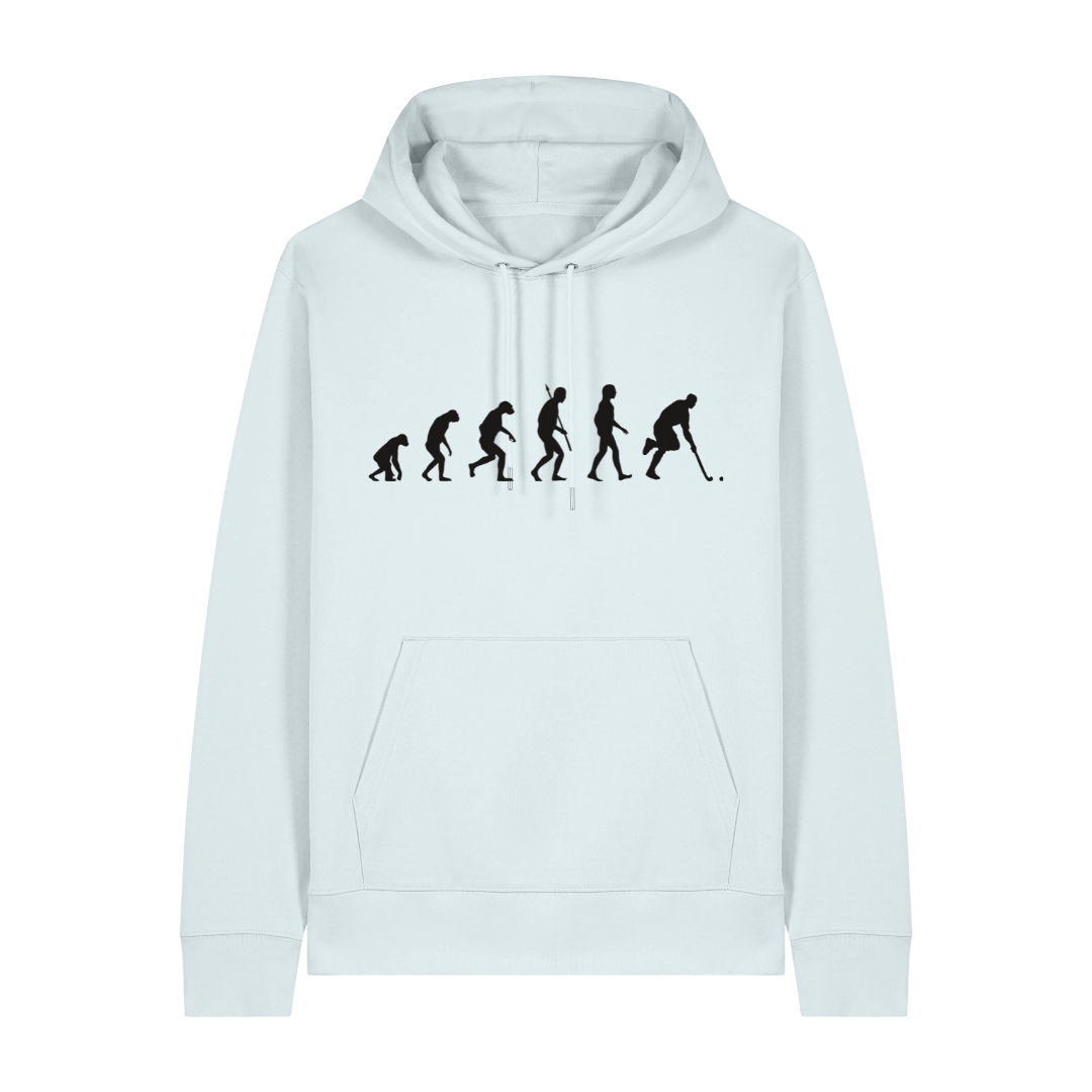 OurEvolution Hoodie Blue Ice mit Schwarzer Schrift