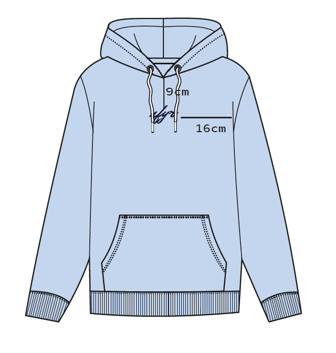 Roots - Hoodie Baby Blau