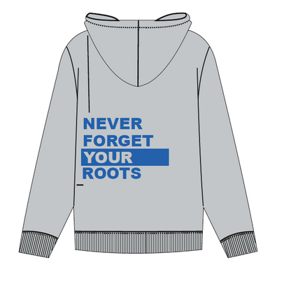 Roots - Hoodie Grey Blue