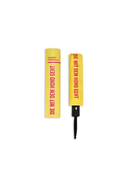 BeFamous -  Regenschirm DIE MIT DEM HUND GEHT-YELLOW