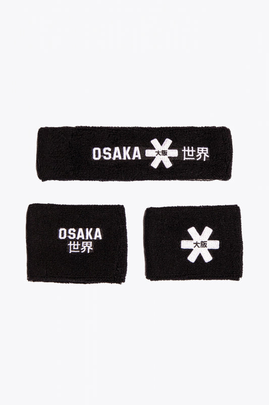 Osaka - Schweißband-Set Schwarz